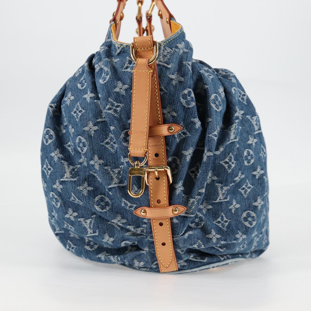 LOUIS VUITTON Monogram Denim XL Shoulder Bag Blue M95515 LV Auth am8184SM