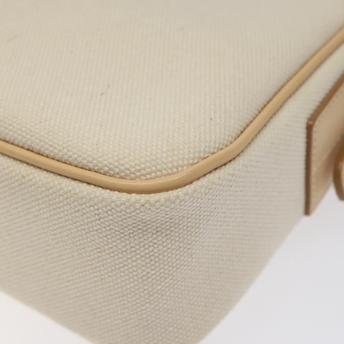 BURBERRY Shoulder Bag Canvas White Auth am8211