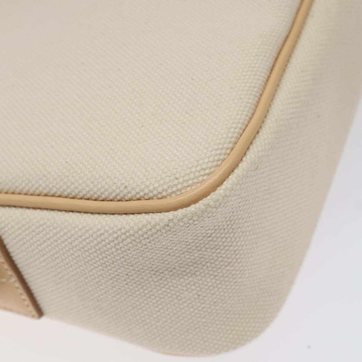 BURBERRY Shoulder Bag Canvas White Auth am8211