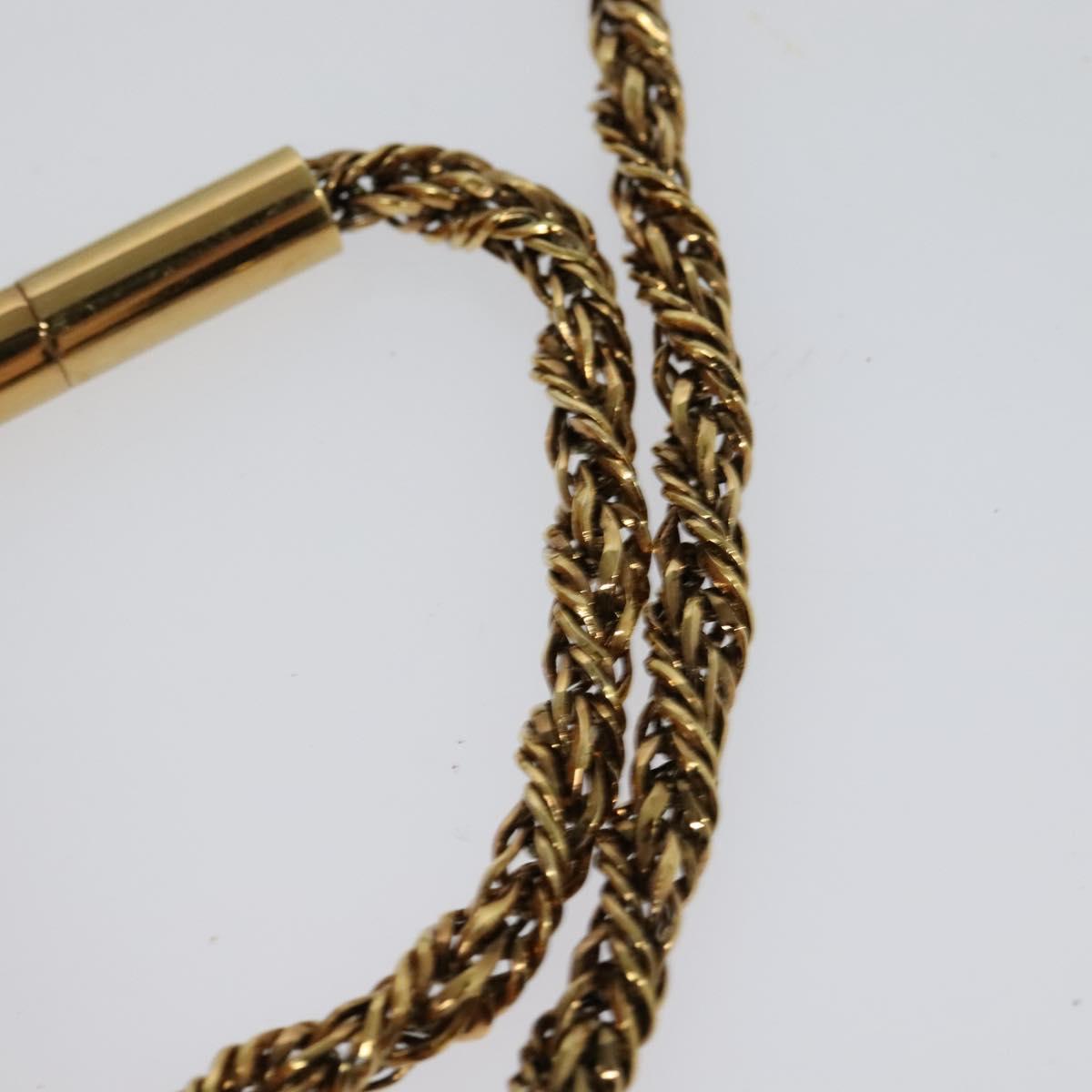 Chloe Chain Shoulder Bag Leather Beige Gold Auth am8219