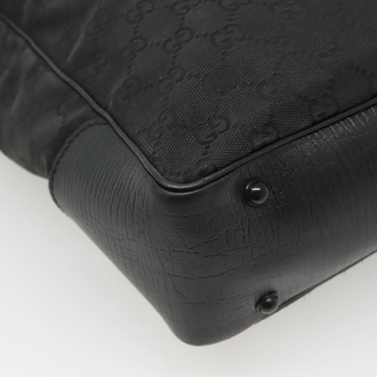 GUCCI GG Canvas Bamboo Tote Bag Black 112530 Auth am8242