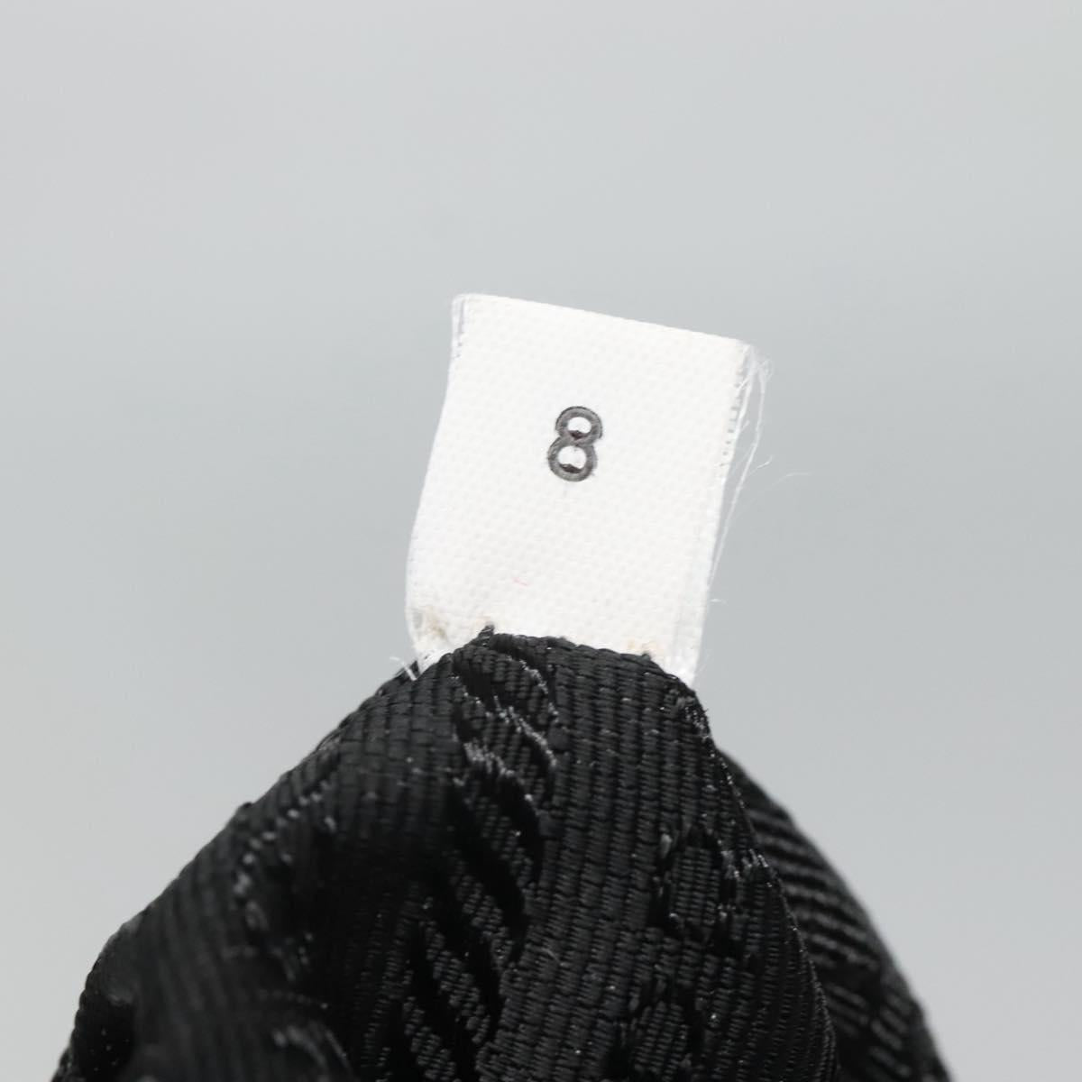 PRADA Tote Bag Nylon Black Silver Auth am8250