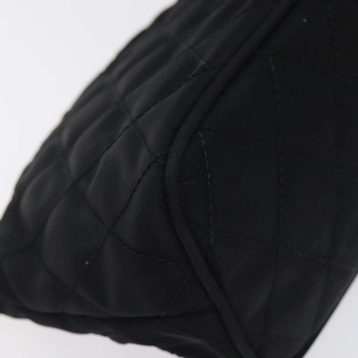 PRADA Pouch Nylon Gold Black Auth am8260