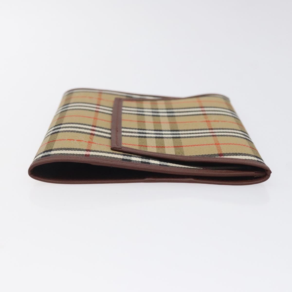 BURBERRY Nova Check Day Planner Cover Canvas Beige Auth am8273