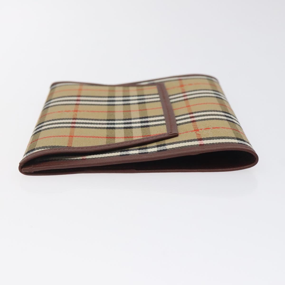 BURBERRY Nova Check Day Planner Cover Canvas Beige Auth am8273