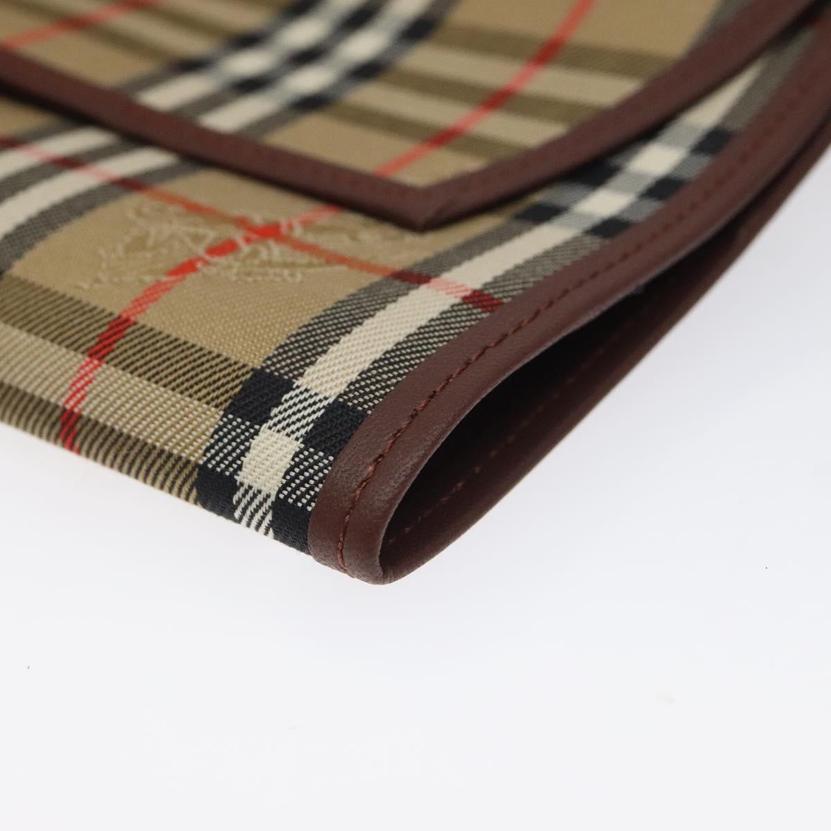 BURBERRY Nova Check Day Planner Cover Canvas Beige Auth am8273