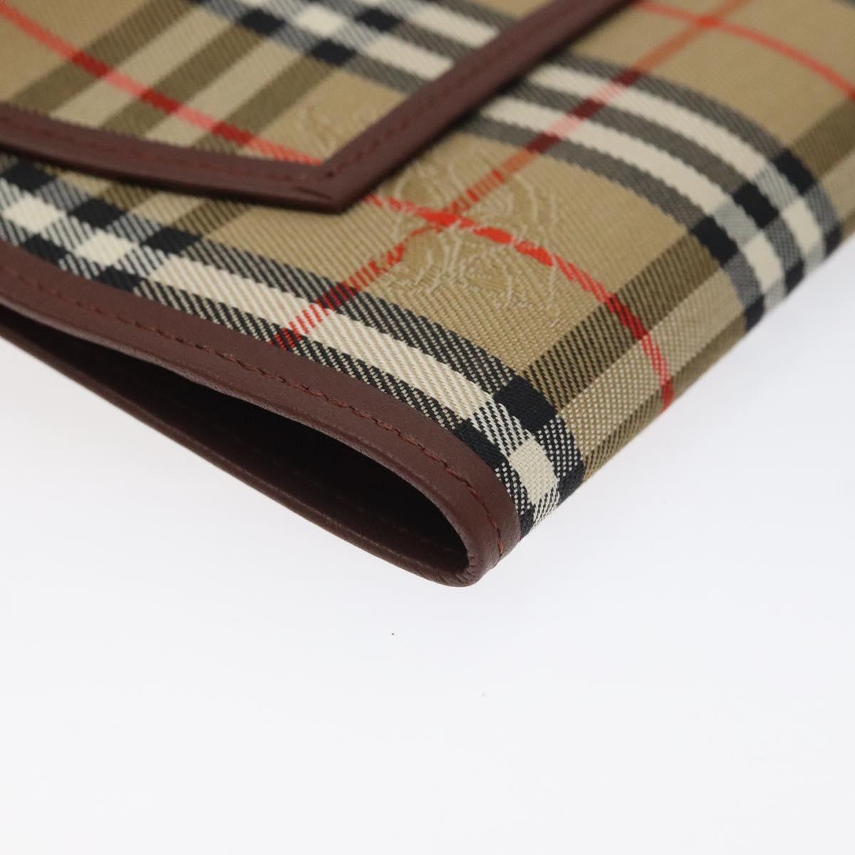 BURBERRY Nova Check Day Planner Cover Canvas Beige Auth am8273