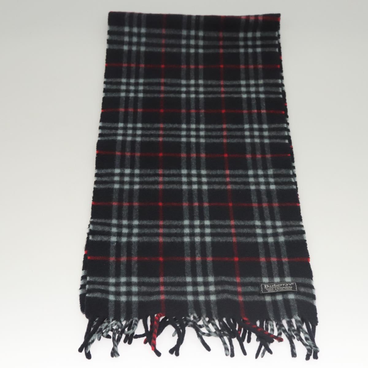Burberrys Nova Check Scarf Cashmere Navy Auth am8280