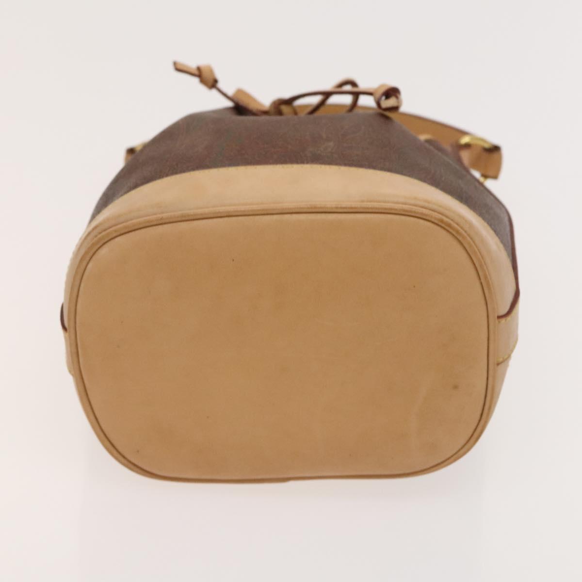 ETRO Paisley Shoulder Bag PVC Brown Gold Auth am8283