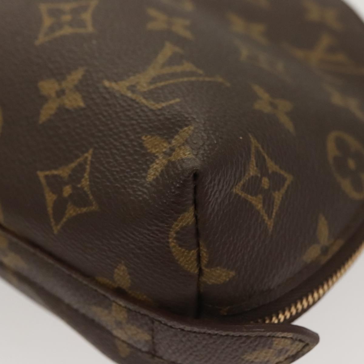 LOUIS VUITTON Monogram Trousse Demi Ronde Cosmetic Pouch M47520 LV Auth am8318