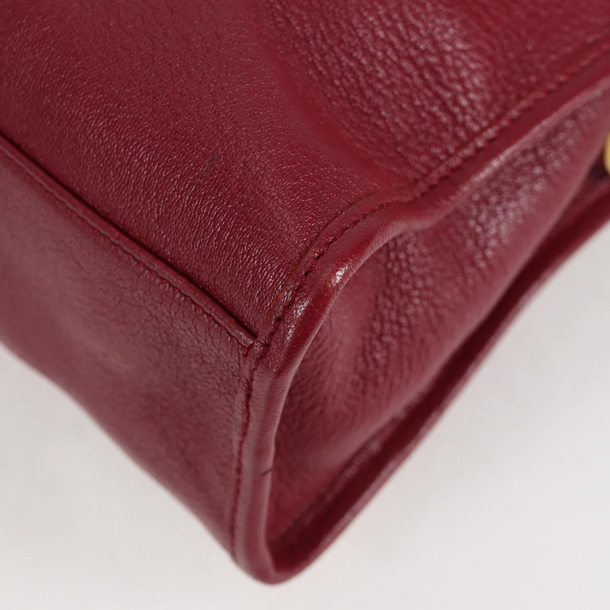 BALENCIAGA Classic Metallic Edge City S Bag Leather Red Gold 432831 Auth am8323M