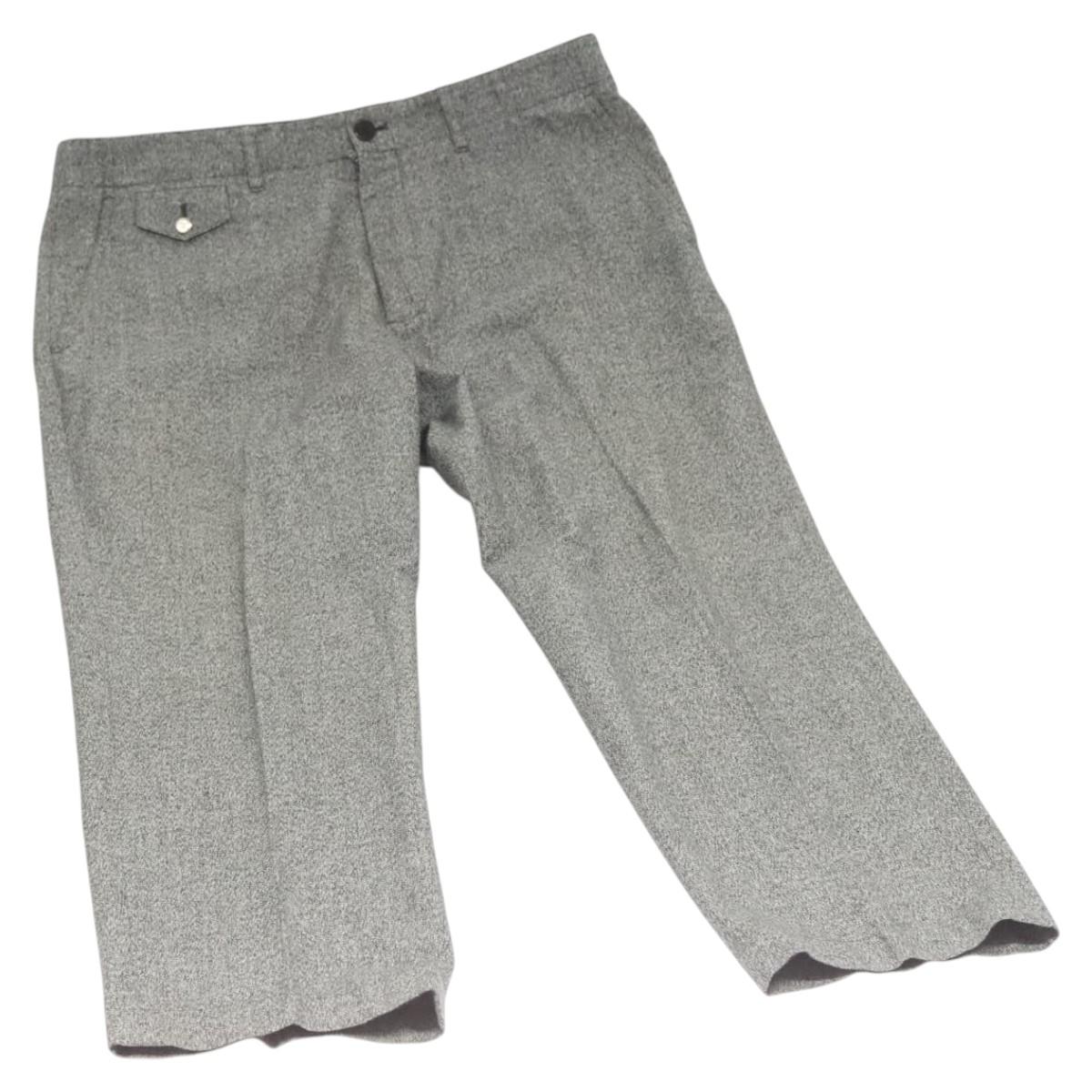 LOUIS VUITTON Bottoms Pants Cotton Gray LV Auth am8342