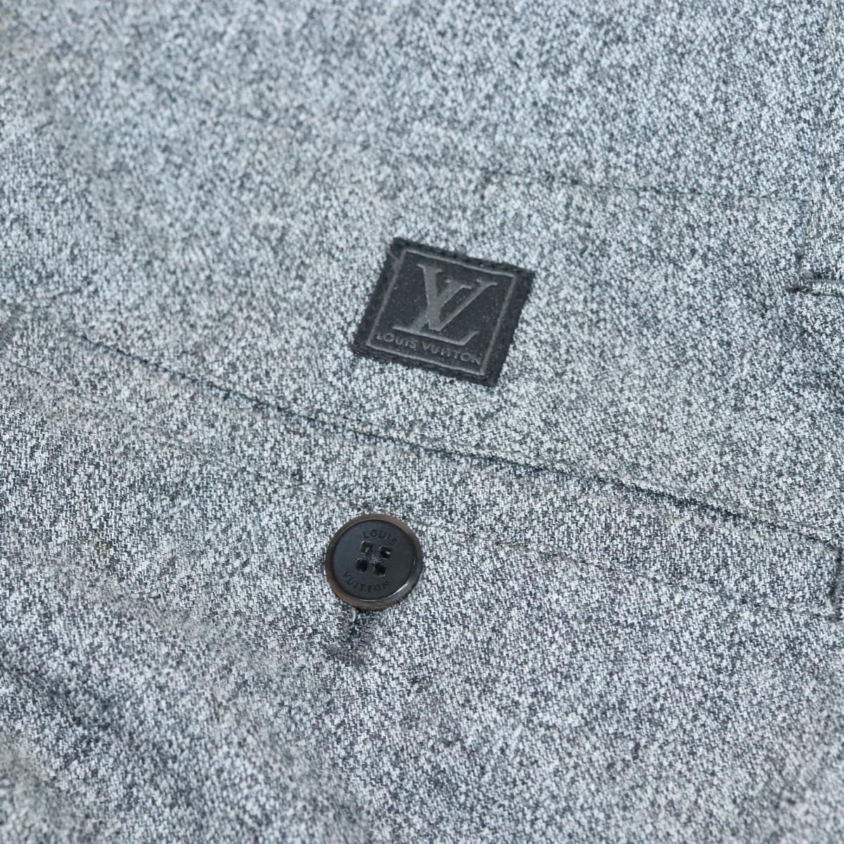 LOUIS VUITTON Bottoms Pants Cotton Gray LV Auth am8342