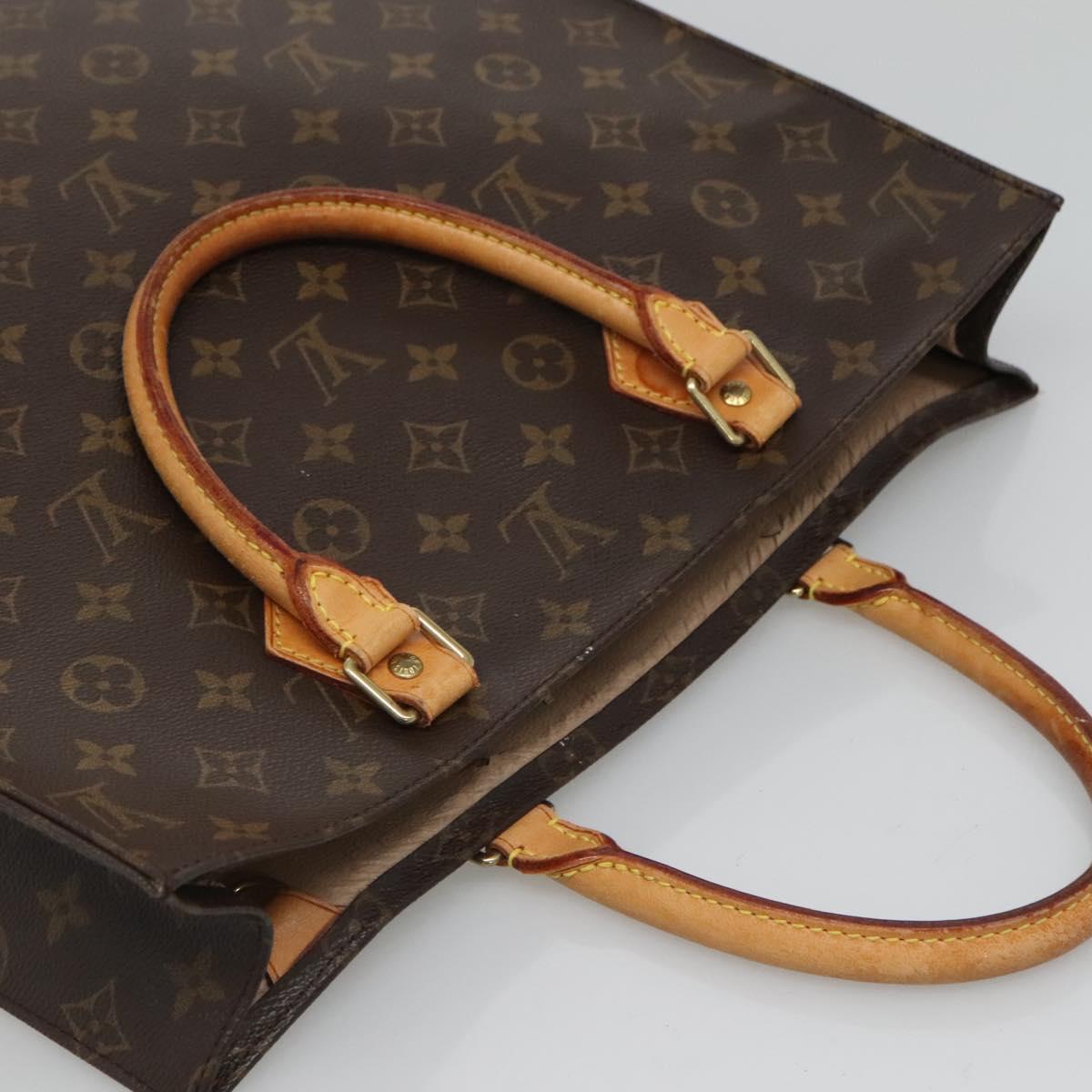 LOUIS VUITTON Monogram Sac Plat Hand Bag M51140 LV Auth am8350