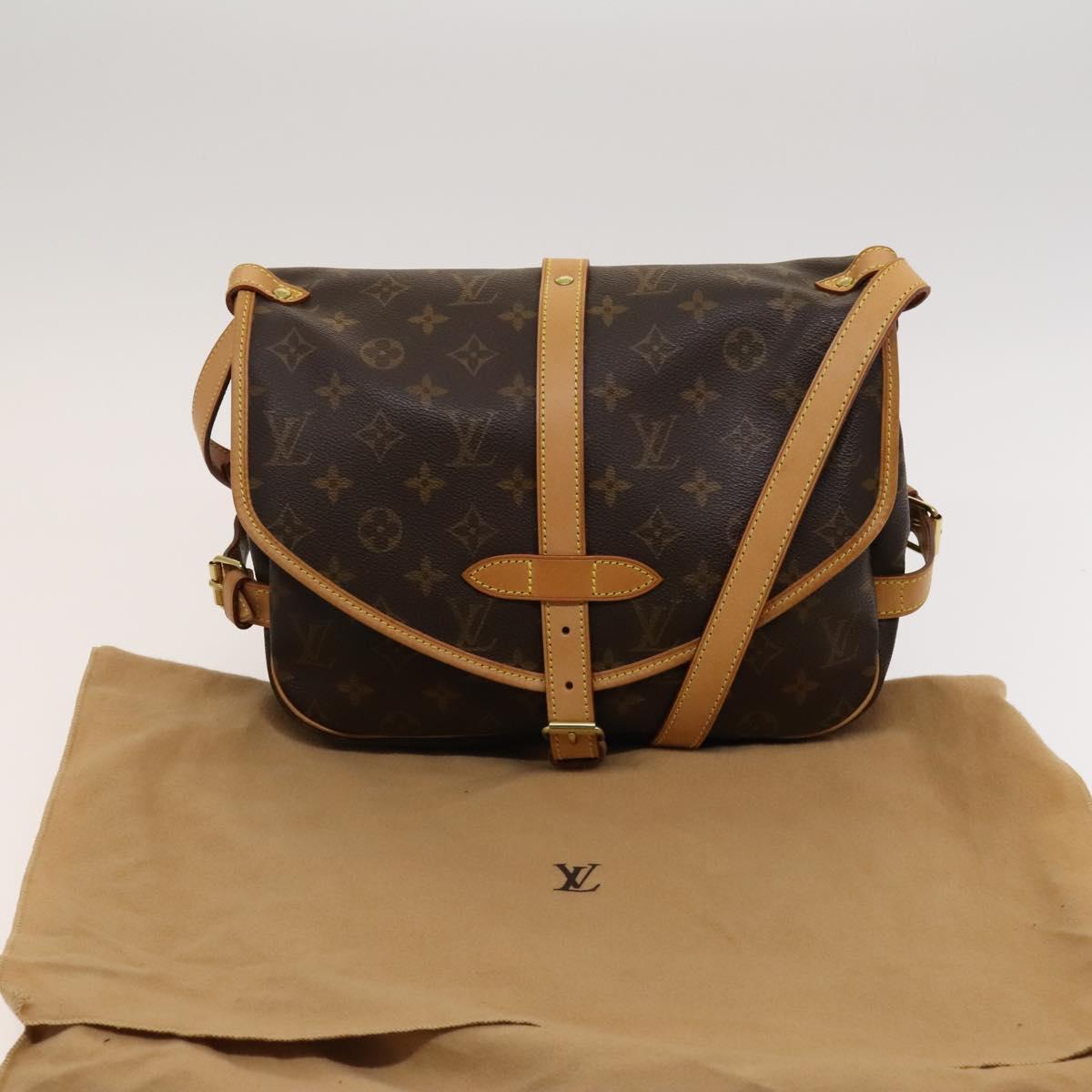 LOUIS VUITTON Monogram Saumur 30 Shoulder Bag M42256 LV Auth am8351