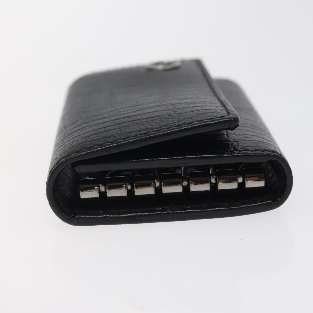 GUCCI Key Case Leather Black 115225 Auth am8361