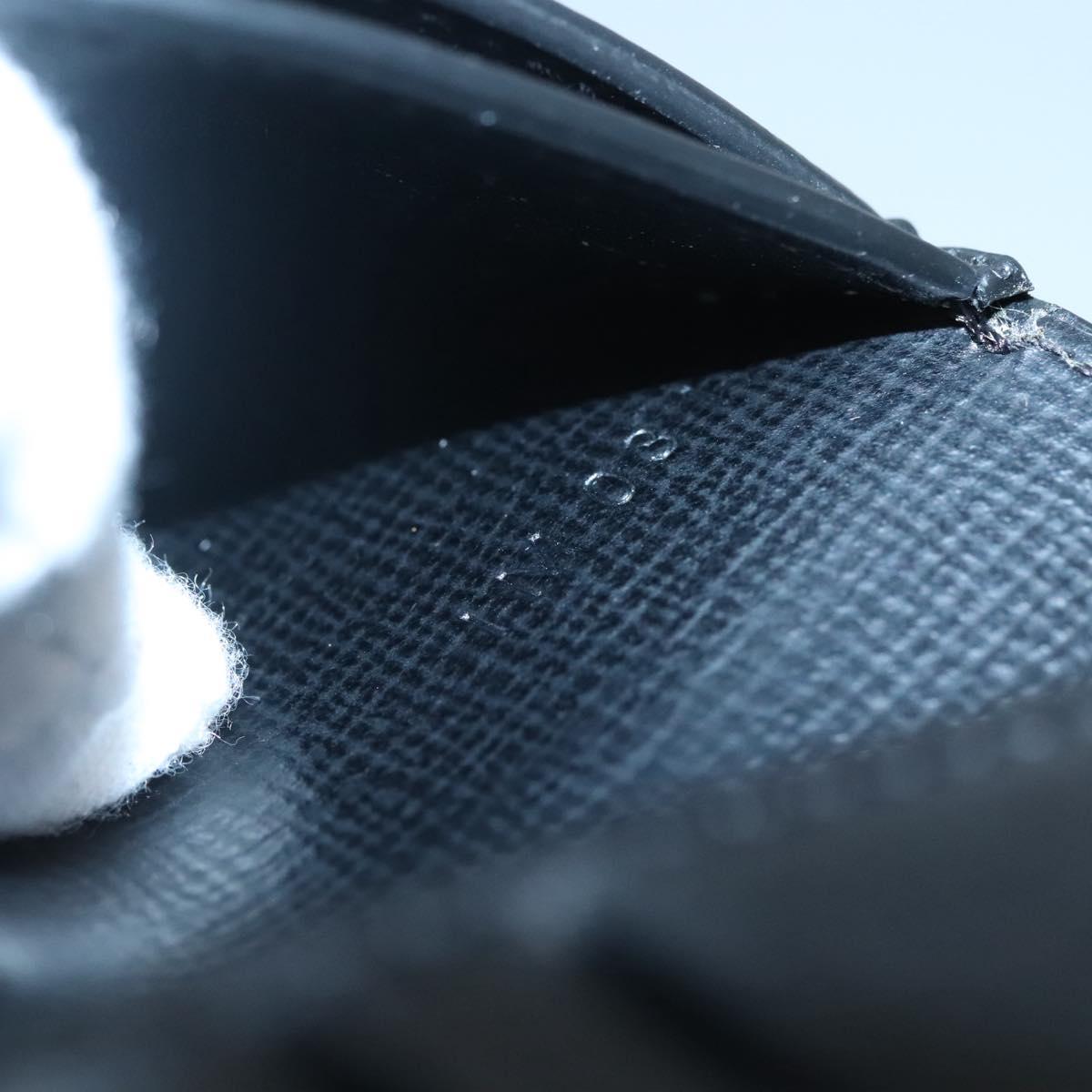 Dunhill Wallet Leather Black Auth am8366