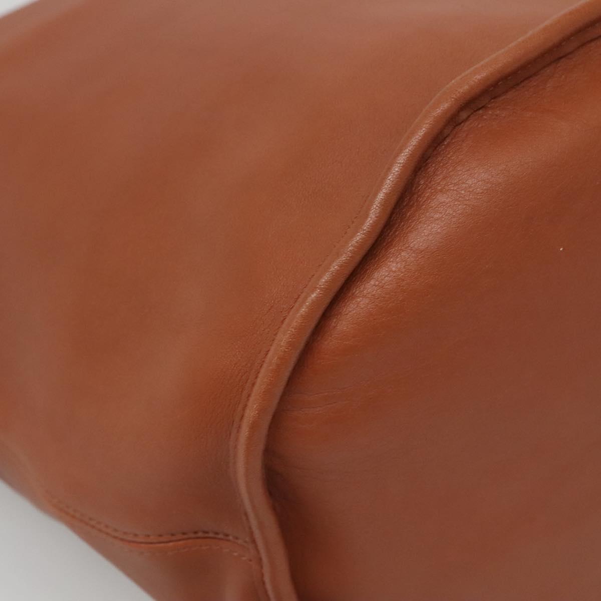 Coach Shoulder Bag Leather Brown Auth am8426