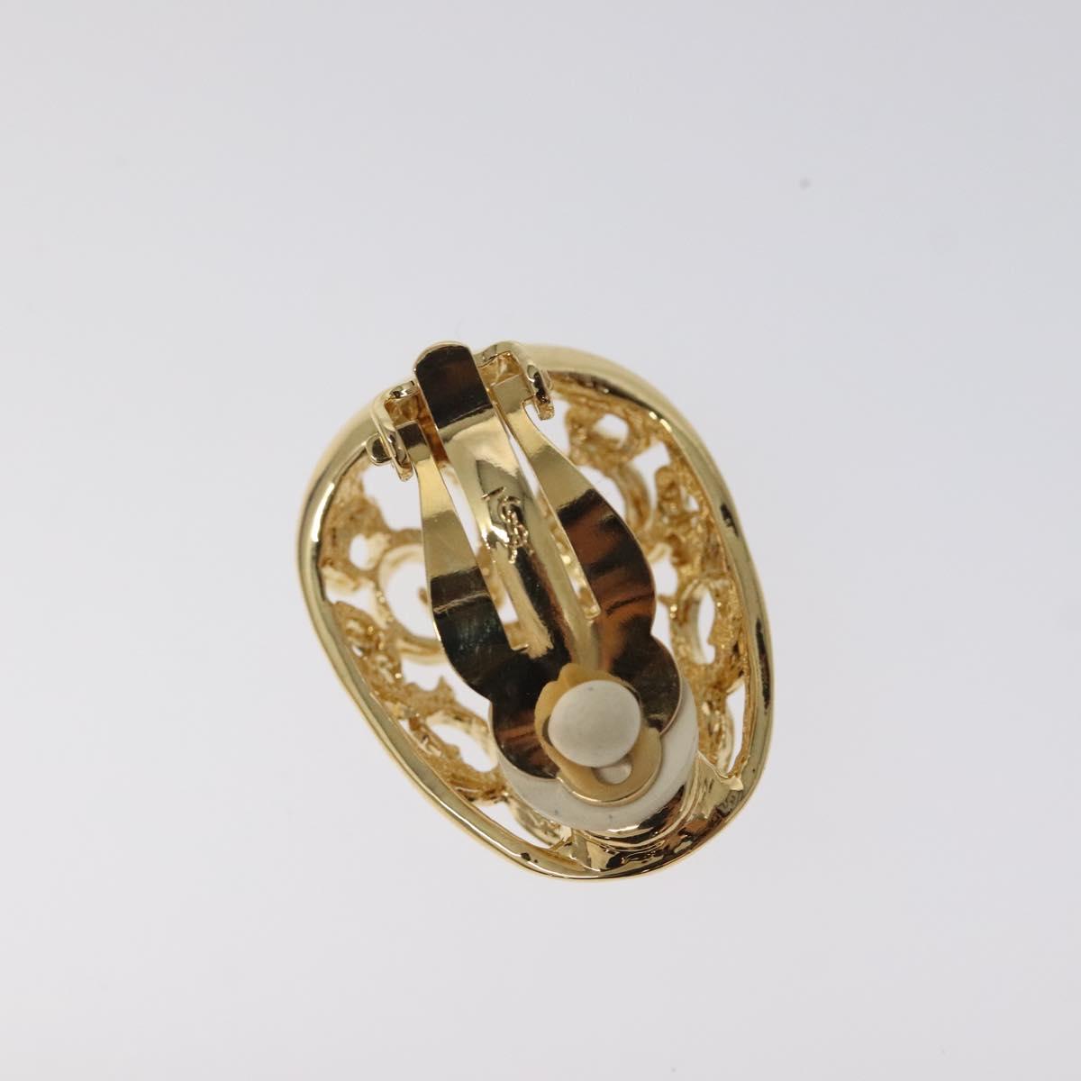 SAINT LAURENT Earring Earring Metal Gold Auth am8436