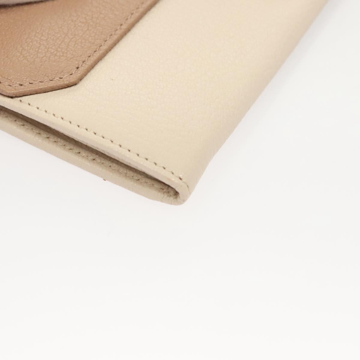 Miu Miu Chain Wallet Leather Pink Gold Auth am8441