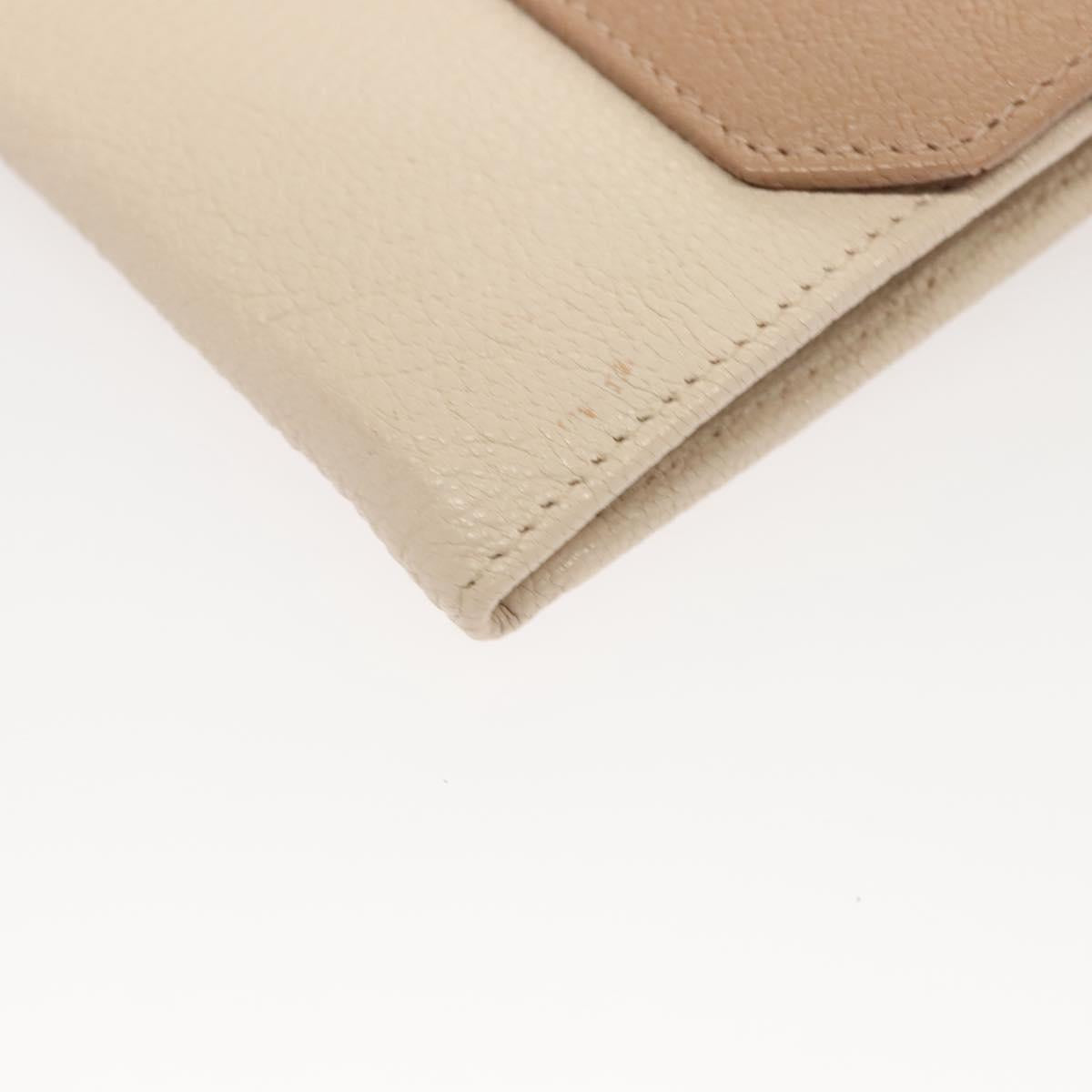 Miu Miu Chain Wallet Leather Pink Gold Auth am8441