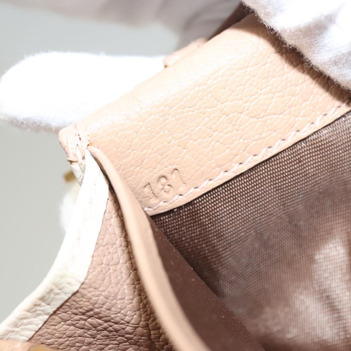 Miu Miu Chain Wallet Leather Pink Gold Auth am8441