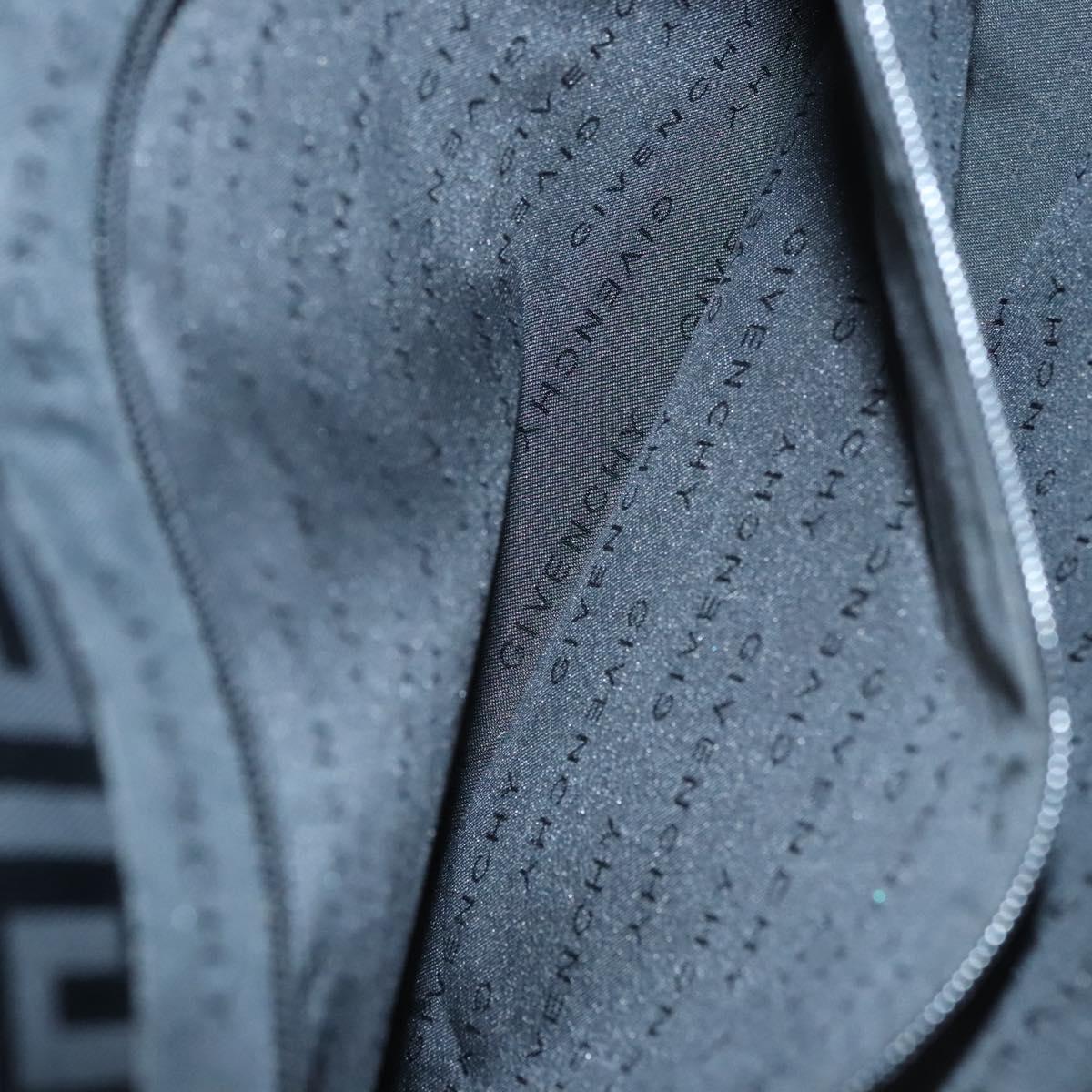 GIVENCHY Tote Bag Canvas Black Gold Auth am8454