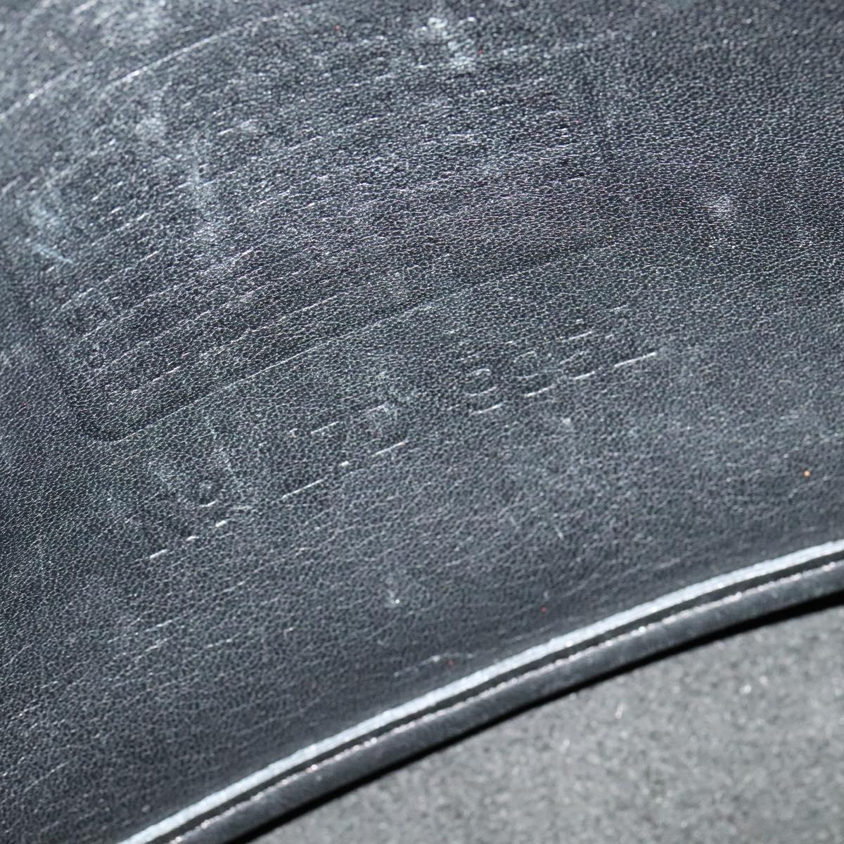 Coach Shoulder Bag Leather Black Gold Auth am8476