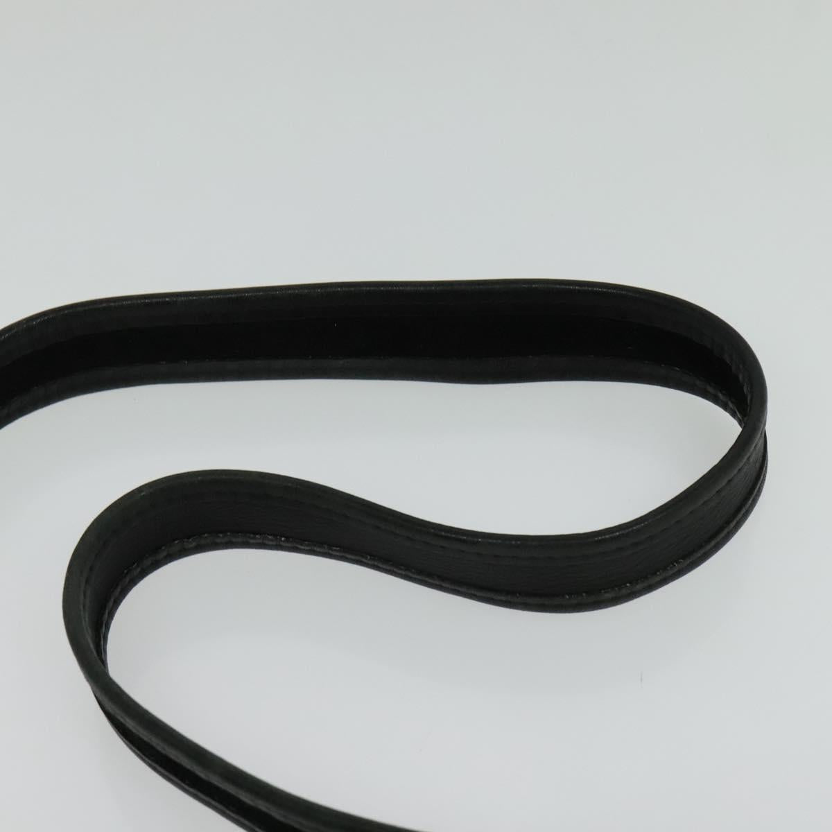 Coach Shoulder Bag Leather Black Gold Auth am8476