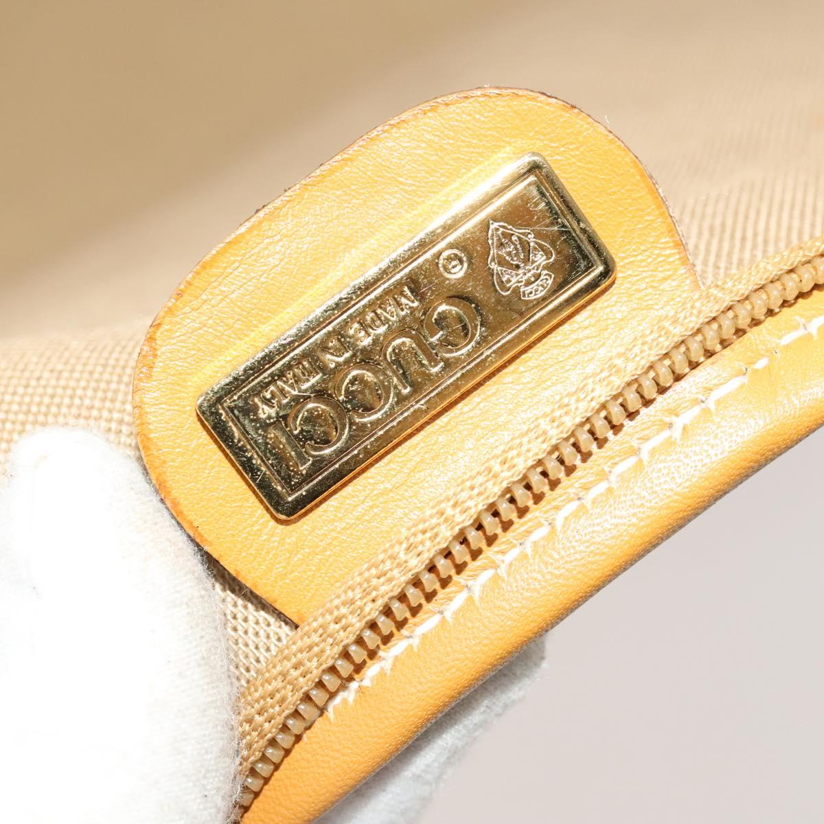GUCCI Micro GG Supreme Web Sherry Line Garment Cover PVC Beige Green Auth am8520