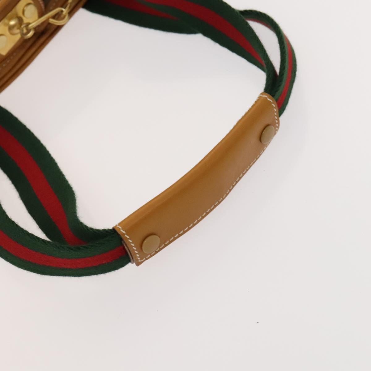 GUCCI Micro GG Supreme Web Sherry Line Garment Cover PVC Beige Green Auth am8520
