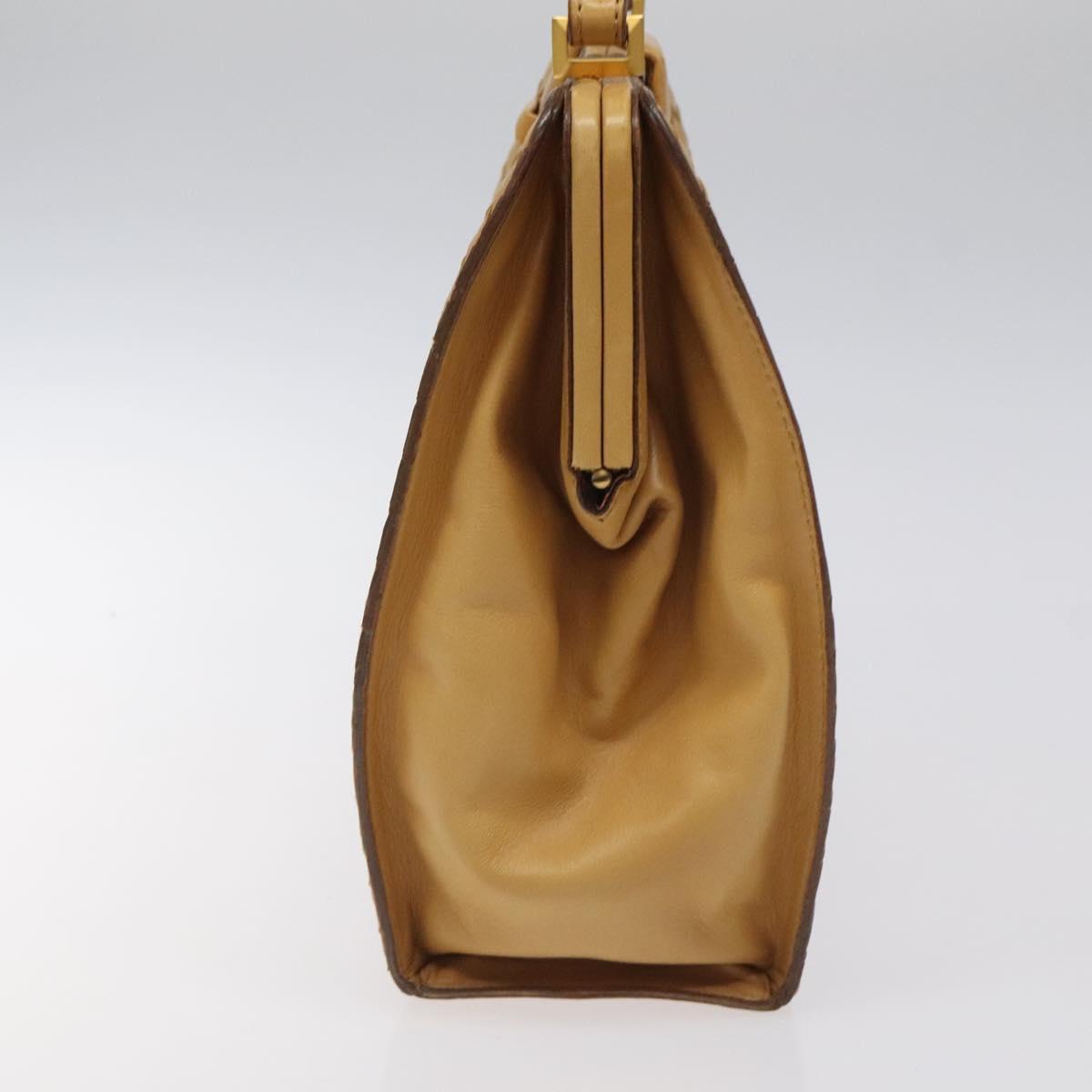BOTTEGA VENETA INTRECCIATO Hand Bag Leather Beige Auth am8534