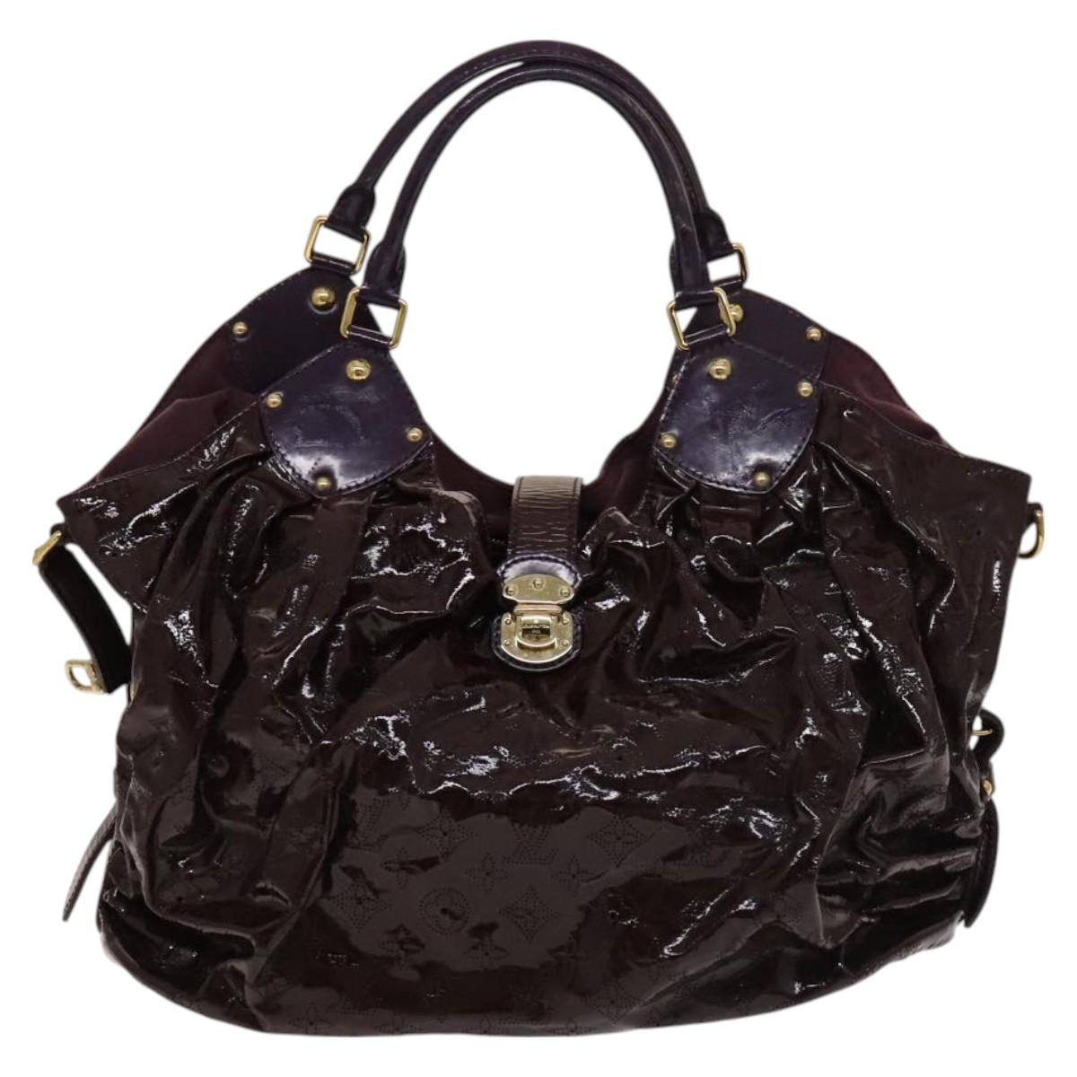 LOUIS VUITTON Mahina Surya XL Tote Bag Enamel Purple LV Auth am8556