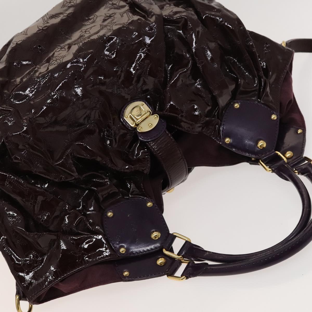 LOUIS VUITTON Mahina Surya XL Tote Bag Enamel Purple LV Auth am8556