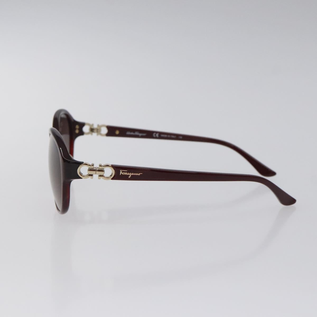 Salvatore Ferragamo Gancini Sunglasses plastic Bordeaux Auth am8572