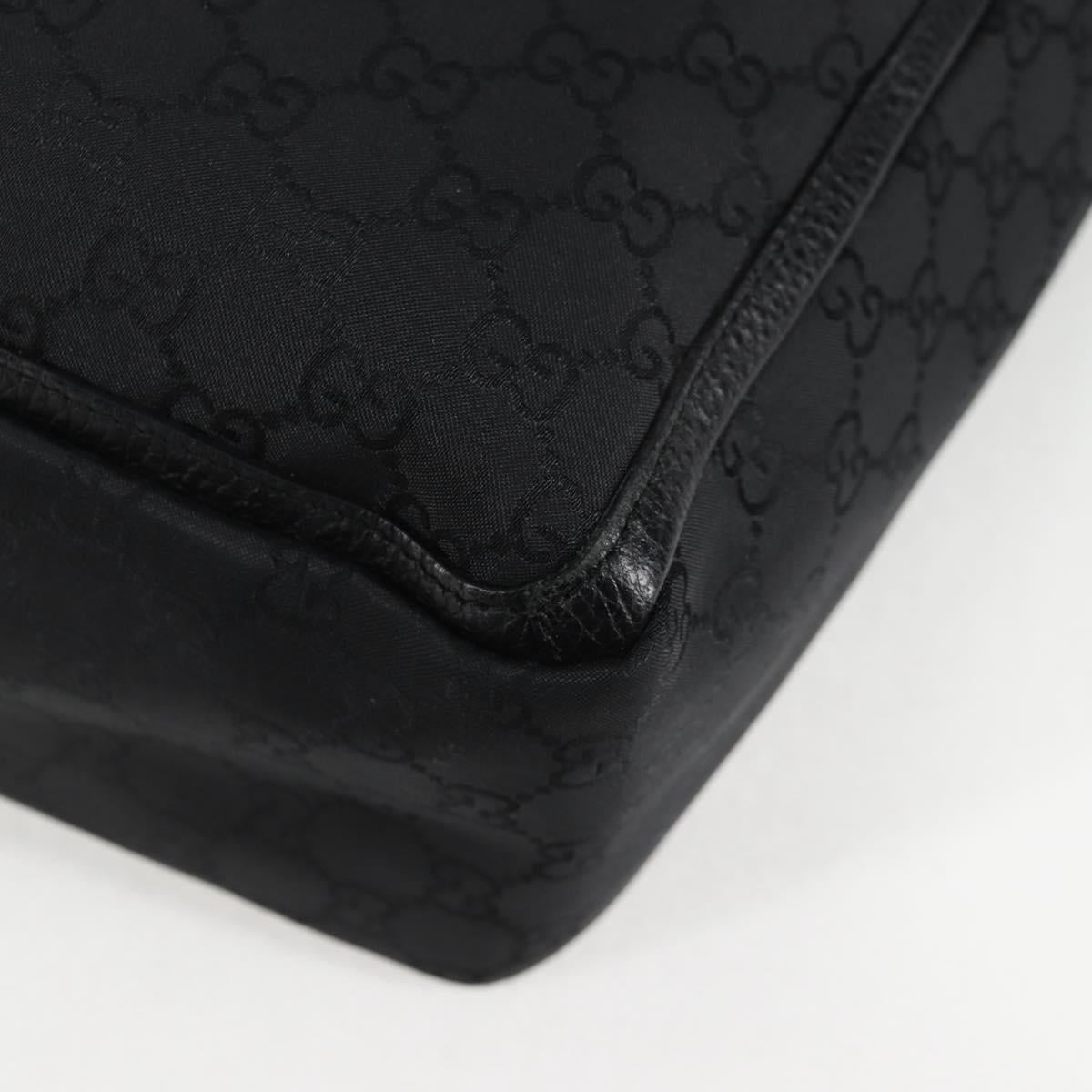 GUCCI GG Canvas Abbey Tote Bag Outlet Black Silver 268639 Auth am8602V