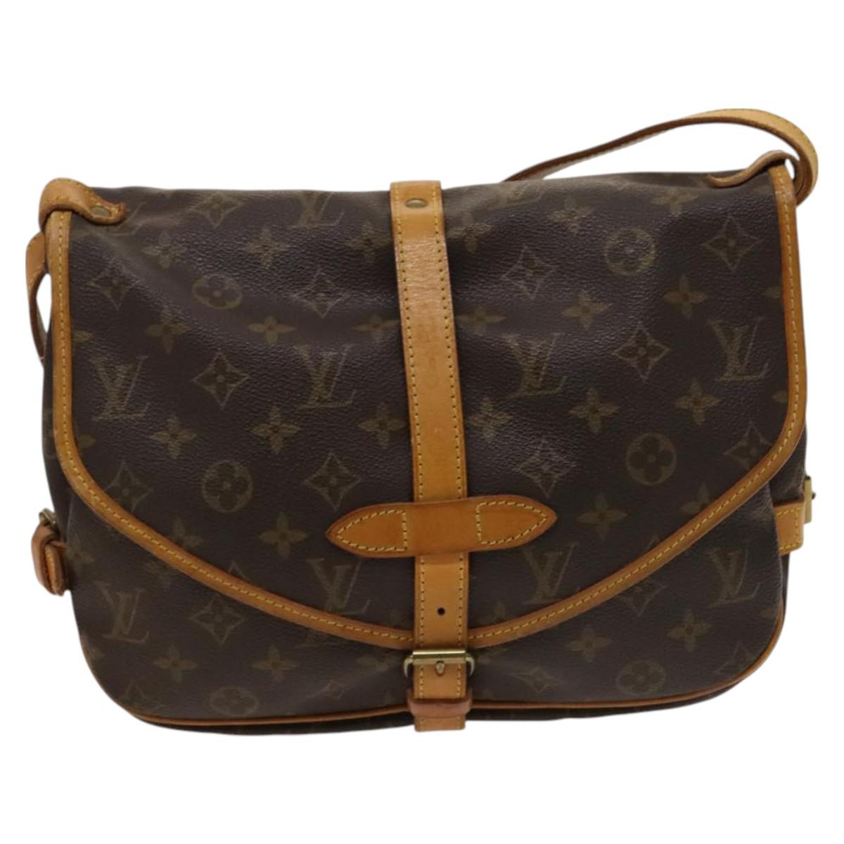 LOUIS VUITTON Monogram Saumur 30 Shoulder Bag M42256 LV Auth am8612