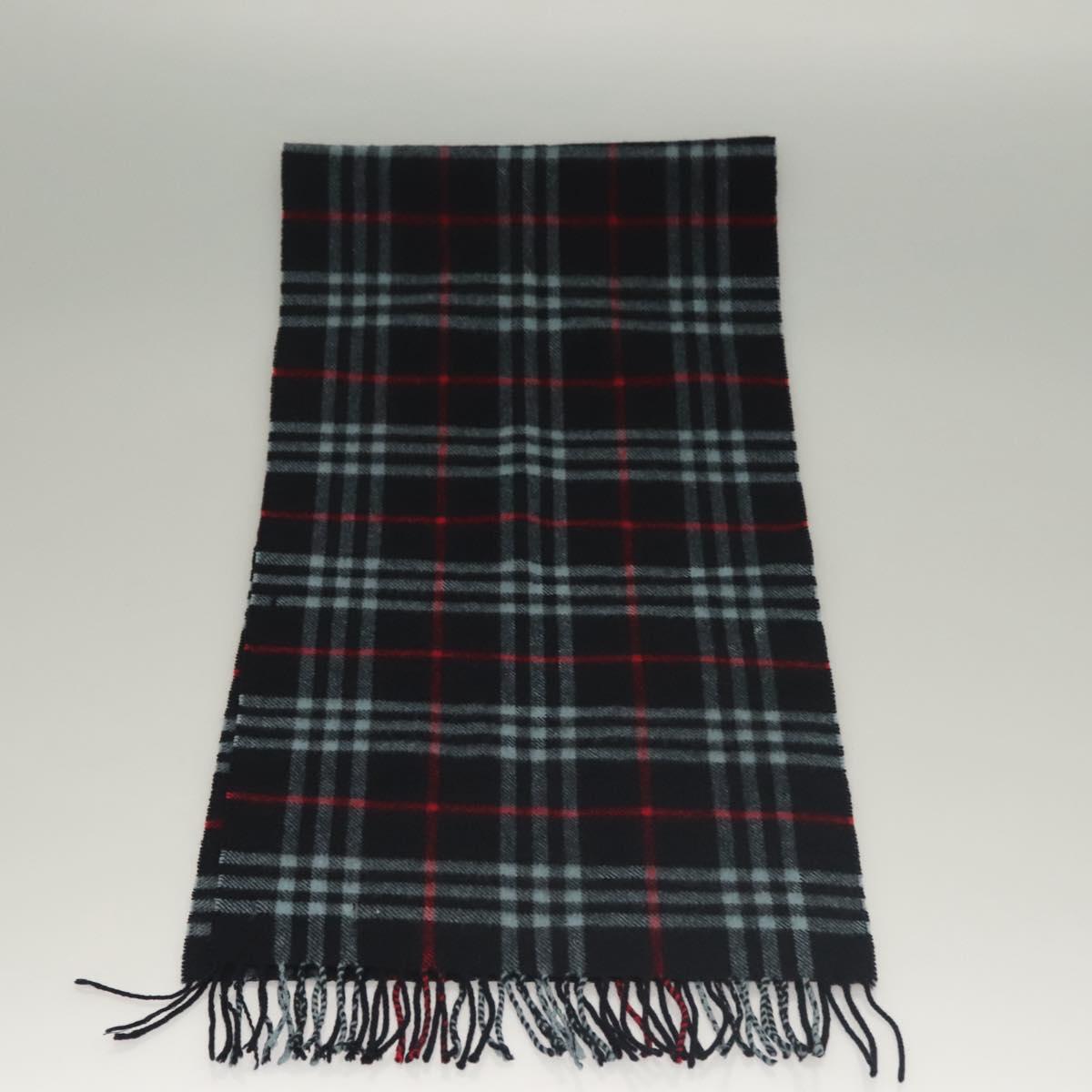 Burberrys Nova Check Scarf Cashmere Navy Auth am8657