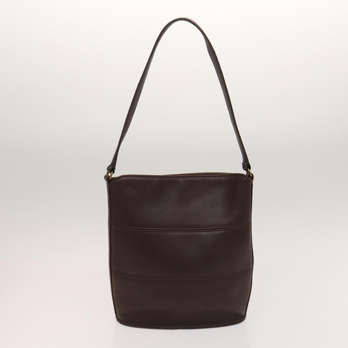 Coach Shoulder Bag Leather 2Set Brown Light Beige Auth am8664