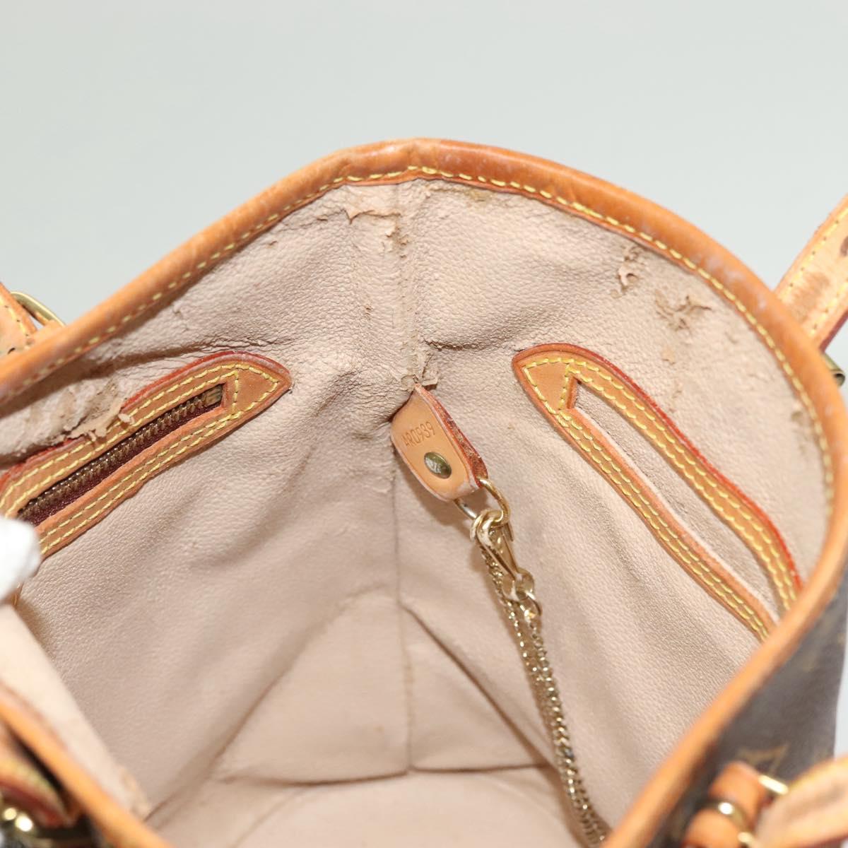 LOUIS VUITTON Monogram Bucket PM Shoulder Bag M42238 LV Auth am8679