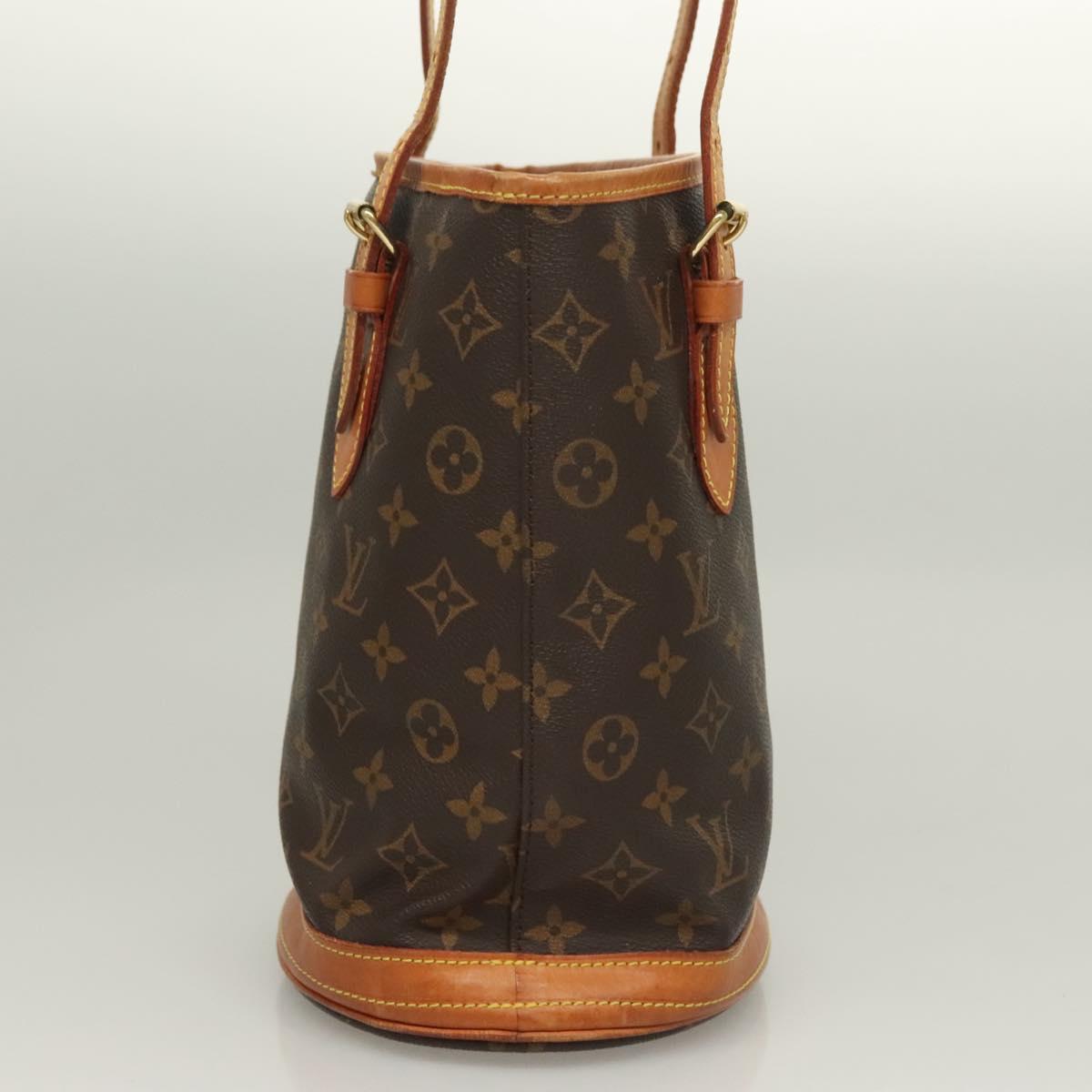 LOUIS VUITTON Monogram Bucket PM Shoulder Bag M42238 LV Auth am8679