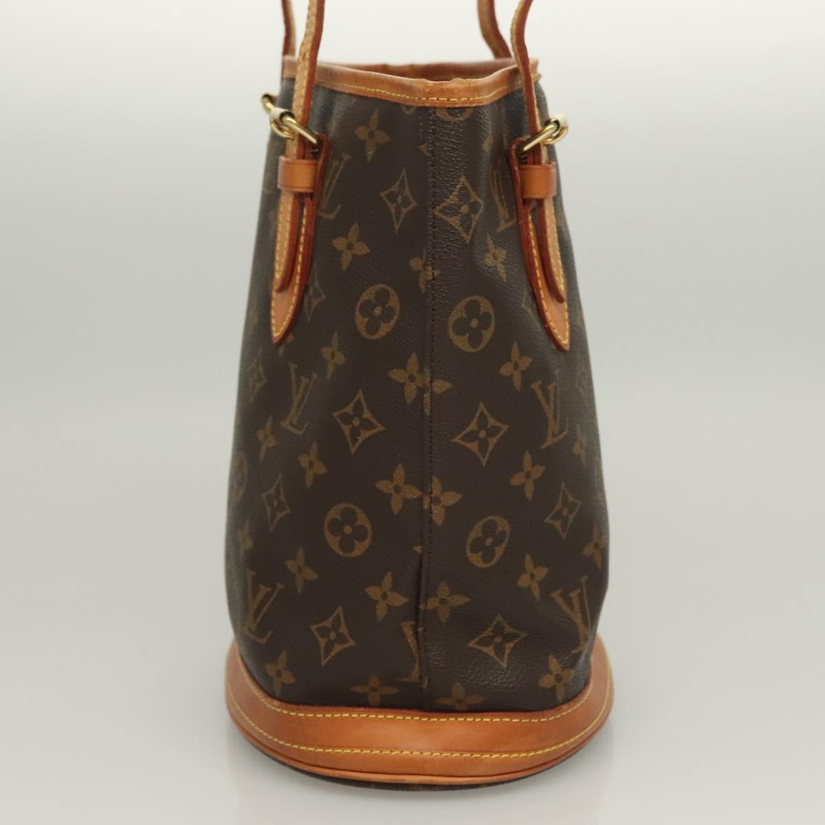 LOUIS VUITTON Monogram Bucket PM Shoulder Bag M42238 LV Auth am8679