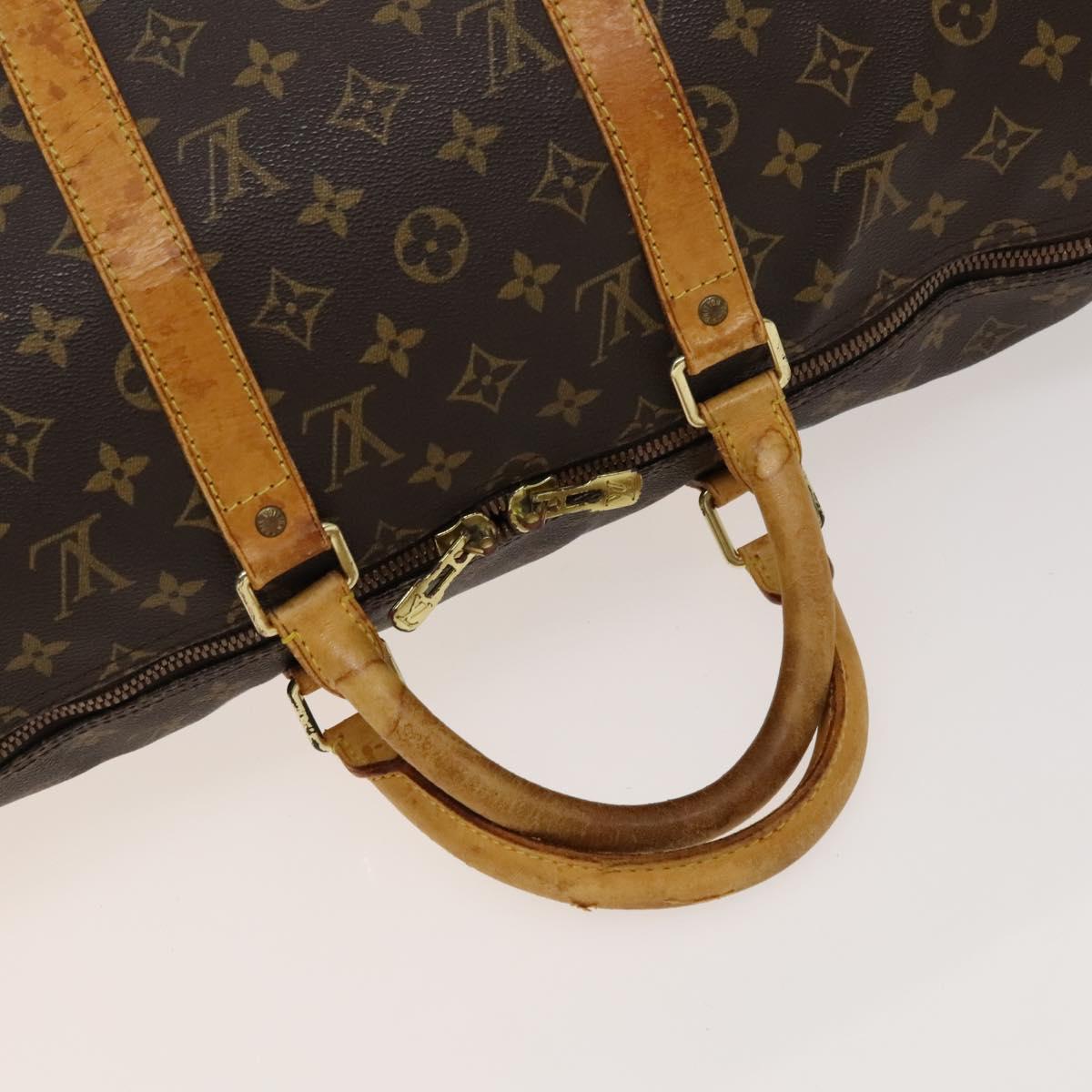 LOUIS VUITTON Monogram Keepall Bandouliere 50 Boston Bag M41416 LV Auth am8704