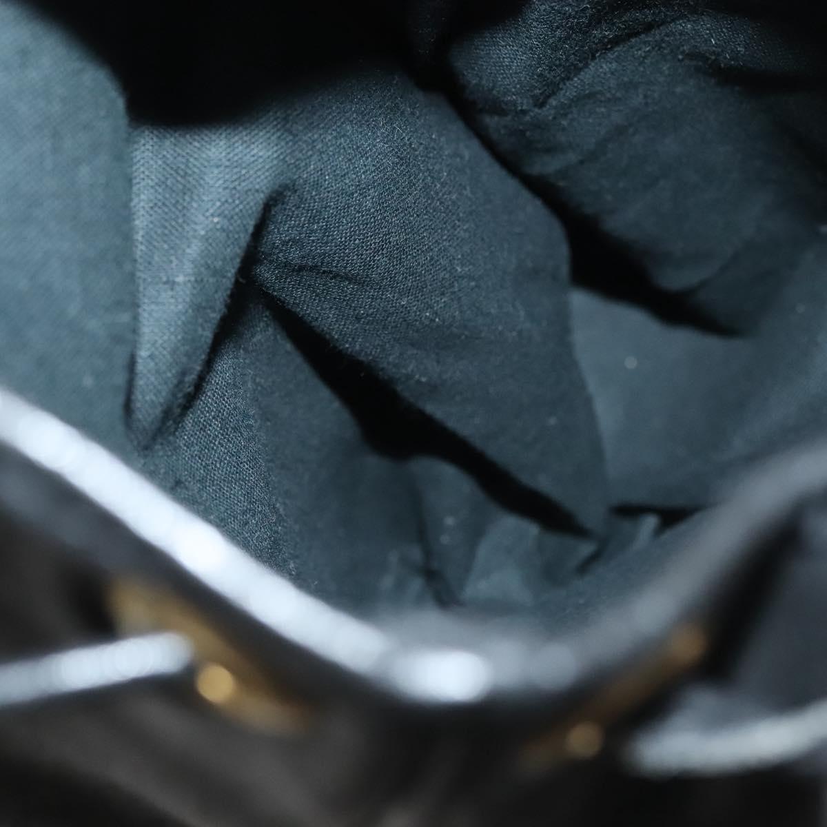 Gianni Versace Backpack Leather Black Gold Auth am8724