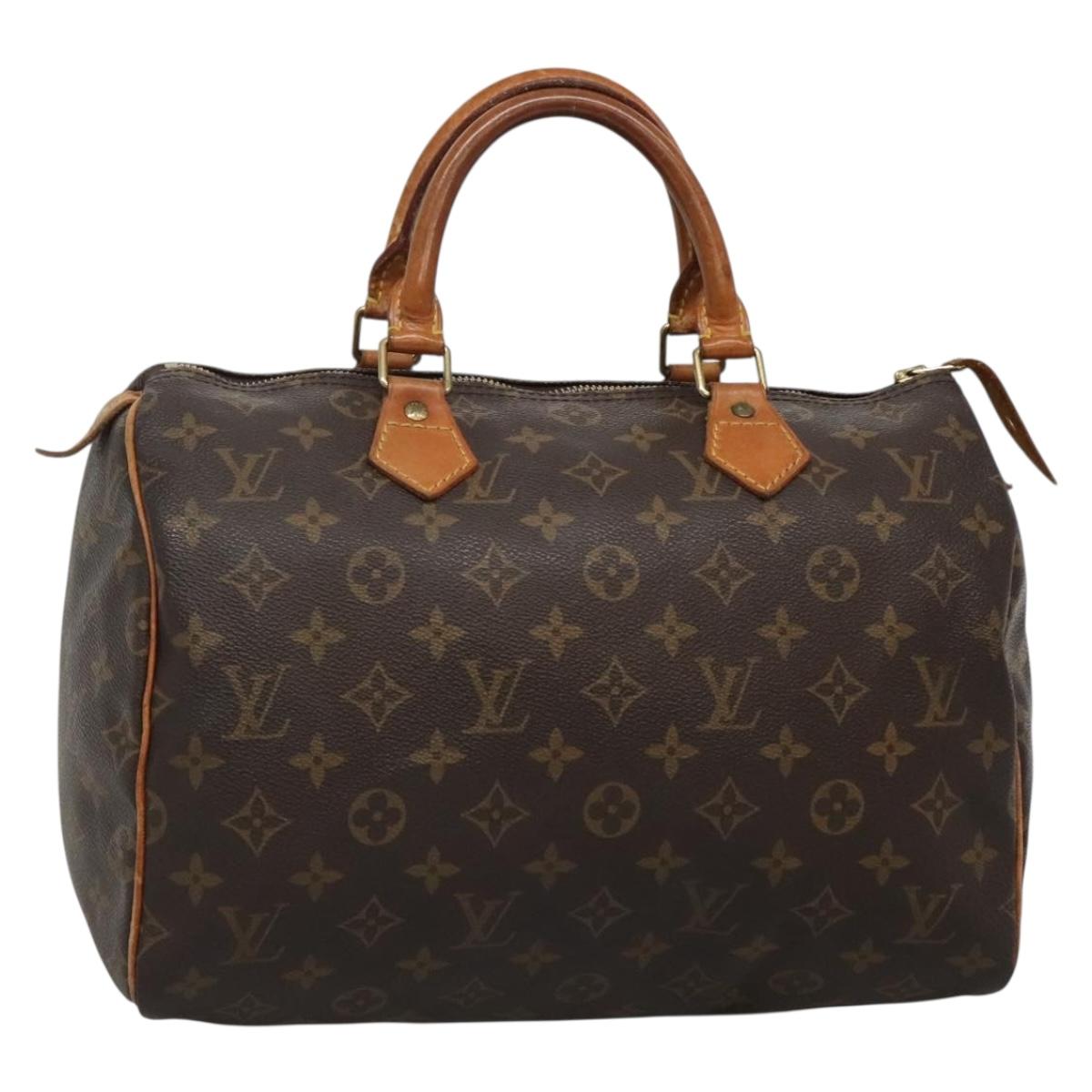 LOUIS VUITTON Monogram Speedy 30 Hand Bag M41526 LV Auth am8733