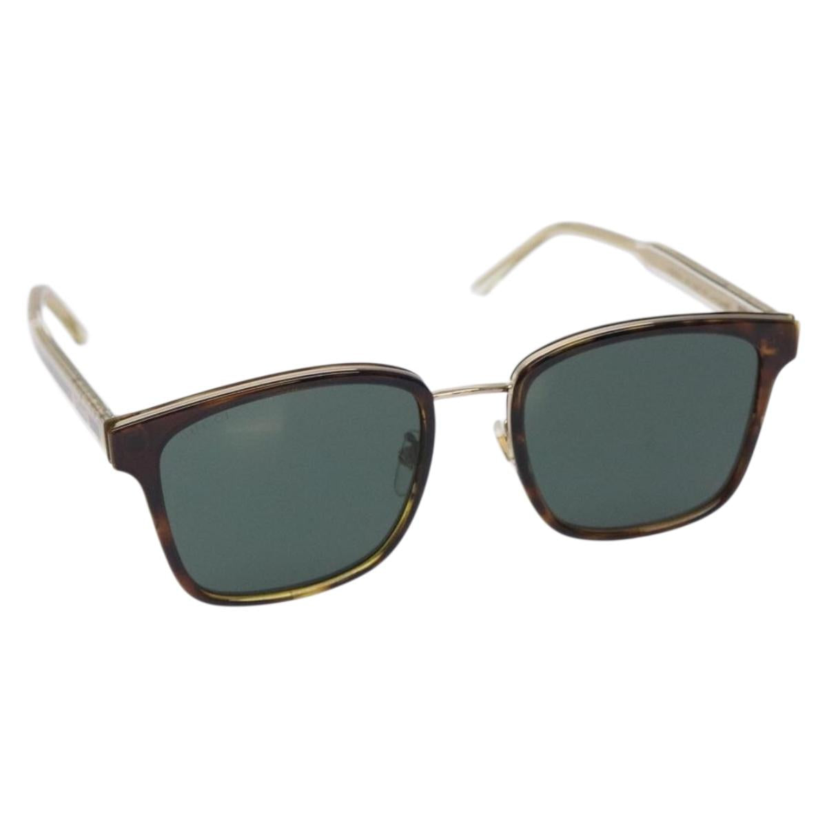 GUCCI Sunglasses plastic Brown Auth am8745