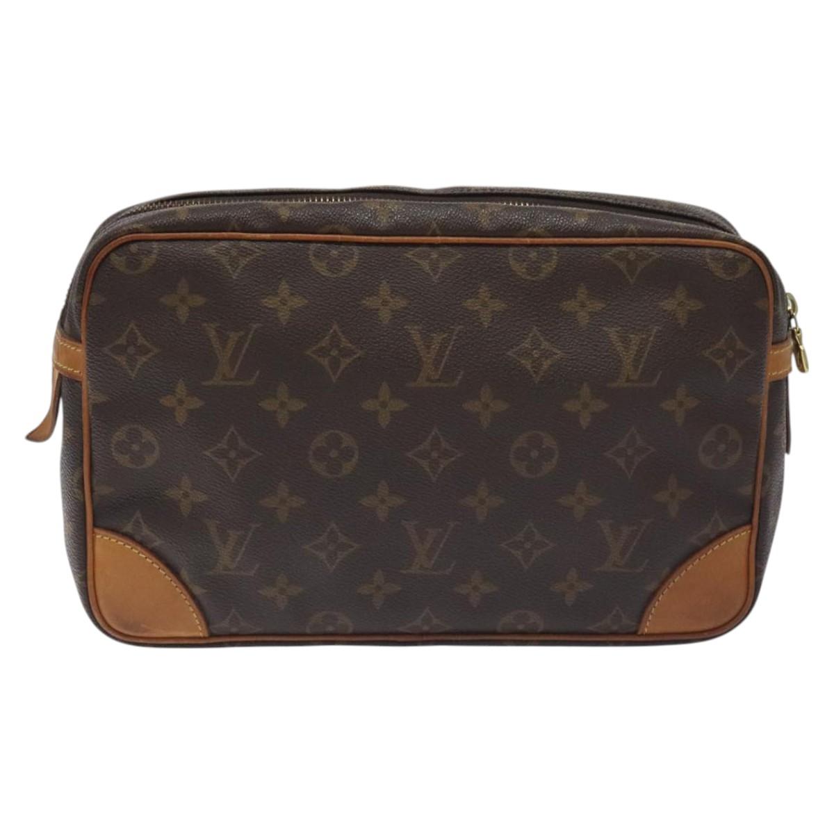 LOUIS VUITTON Monogram Compiegne 28 Clutch Bag M51845 LV Auth am8752