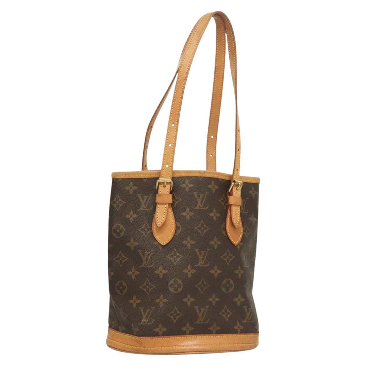 LOUIS VUITTON Monogram Bucket PM Shoulder Bag M42238 LV Auth am8755