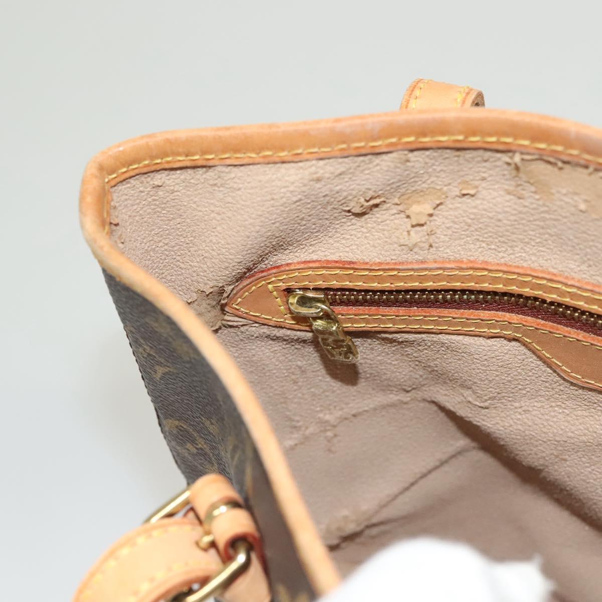 LOUIS VUITTON Monogram Bucket PM Shoulder Bag M42238 LV Auth am8755