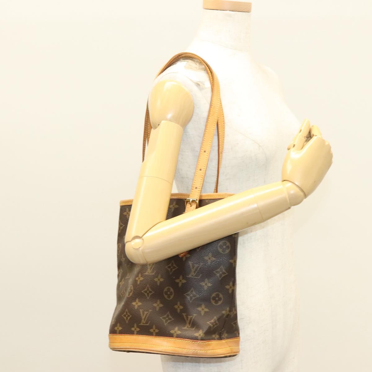 LOUIS VUITTON Monogram Bucket PM Shoulder Bag M42238 LV Auth am8755